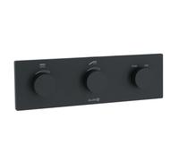 Kludi Tronic - Grifo termostático empotrado para 2 dispositivos, negro mate 3830039-00