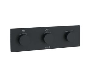 Kludi Tronic - Grifo termostático empotrado para 2 dispositivos, negro mate 3830039-00