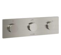 Kludi Tronic - Grifo termostático empotrado, para 2 dispositivos, níquel cepillado 38300N5-00