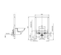 Kludi Unifix - Instalación empotrada para bidé, altura 82 cm 79201