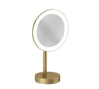 Kludi Vela R - Espejo cosmético con iluminación LED, dorado cepillado 58995N0F