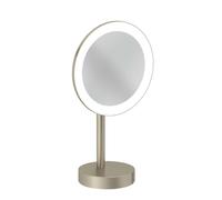 Kludi Vela R - Espejo cosmético con iluminación LED, níquel cepillado 58995N5F