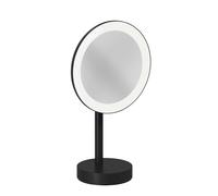 Kludi Vela R - Espejo cosmético con luz LED, negro mate 5899539F