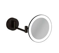 Kludi Vela R - Espejo cosmético de pared con luz LED, Gunmetal 58995N2W