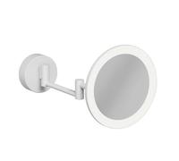 Kludi Vela R - Espejo de pared cosmético con iluminación LED, blanco mate 5899553W