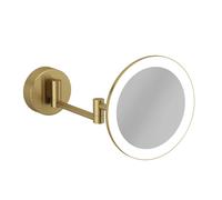 Kludi Vela R - Espejo de pared cosmético con iluminación LED, oro cepillado 58995N0W