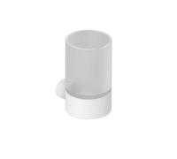 Kludi Vela R - Soporte para cepillo y pasta de dientes, cristal/blanco mate 5897553