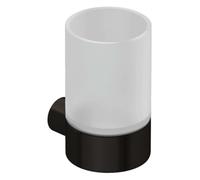 Kludi Vela R - Soporte para cepillo y pasta de dientes, vidrio/gunmetal cepillado 58975N2