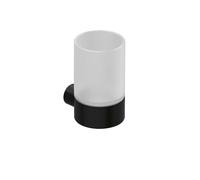 Kludi Vela R - Soporte para cepillo y pasta de dientes, vidrio /negro mate 5897539