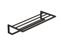 Kludi Vela R - Toallero con estante, longitud 62 cm, acabado Gunmetal cepillado 58989N2