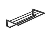 Kludi Vela R - Toallero con estante, longitud 62 cm, negro mate 5898939