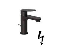 Kludi X1 - Grifo de lavabo, con desagüe, negro mate 322763975
