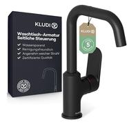 Kludi X1 - Grifo de lavabo con caño giratorio, negro mate 320283975