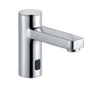 Kludi Zenta - Grifo de pie automático, para agua fría, alimentación por batería, cromo 3810505