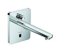 KLUDI ZENTA SL E Grifería de lavabo electrónica, 240 mm de proyección, maneta selectora de temperatura, funcionamiento con corriente o pilas, cromo, 3840005