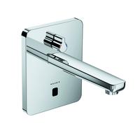 KLUDI ZENTA SL E Grifería de lavabo electrónica, proyección 190mm, maneta selectora de temperatura, funcionamiento con corriente o pilas, cromo, 3850005