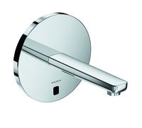 KLUDI ZENTA SL E Grifería de lavabo electrónica, proyección 190mm, roseta redonda, funcionamiento con corriente o pilas, cromo, 3850305