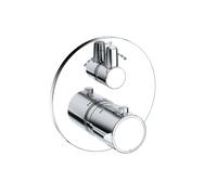 Kludi Zenta SL - Grifo empotrado termostático para 2 dispositivos, cromo 388100545