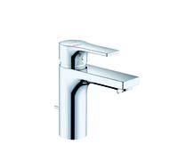 KLUDI ZENTA SL Mezclador monomando de lavabo, altura de caño 100 mm, EcoPlus, 482930565WR4, Color: cromado