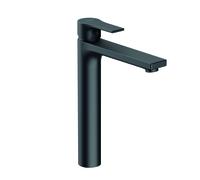 KLUDI ZENTA SL Mezclador monomando de lavabo, altura de caño 240 mm, 5 l/min, sin juego de desagüe, 482563965, Color: negro mate