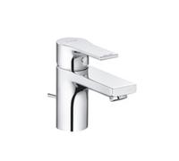 KLUDI ZENTA SL Mezclador monomando de lavabo, altura de caño 75 mm, con juego de desagüe metálico, cromo, 482600565