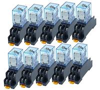 KLVN 10pcs MY2P HH52P MY2NJ 12V/24V AC/DC Bobina de propósito General Dpdt Micro Mini relé con zócalo (Size : DC 24V)