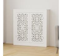 KLWQR Cubre Radiadores Blanco Moderna Cubreradiador para el Hogar con Estante Superior para el Panel de Acceso del Colector de Calefacción por Suelo Radiante con Diseño Hueco(70x80x15cm/28x31x6in)