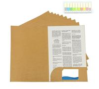 KLYNGTSK 10 PCS Carpetas de Papel Kraft A4 Con Bolsillos, Presentación y Archivos, Para Documentos, Reuniones y Presentaciones