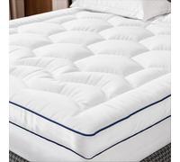 Klyvvo Topper para colchones de 160 x 190 x 8 cm, Protector de colchón Suave, sobrecolchón con Bolsillos, colchón Mate, para colchones Duros, Camas con somier, Cama de, Peso del Relleno 1000g