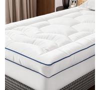 Klyvvo Topper para colchones de 90 x 190 x 8 cm, Protector de colchón Suave, sobrecolchón con Bolsillos, colchón Mate, para colchones Duros, Camas con somier, Cama de, Peso del Relleno 1000g