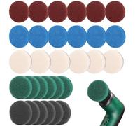 KMFYMPT 30 Piezas Cepillo Limpieza Electrico, 65 mm Cepillo Electrico Limpieza Hogar, 5 Tipos Accesorios para CepilloUniversal Bosch, Grosor 7 a 15 mm, Fibras Gruesas y Finas, Limpieza Eficaz