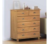 KMUNGDWG Cómoda moderna de madera de pino marrón con cajones, 91 x 40 x 95,5 cm, sólida y duradera para dormitorio y salón