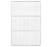 KMUNGDWG Parrilla rectangular de acero inoxidable de 60 x 40 cm, para barbacoas al aire libre, con superficie brillante y conducción del calor resistente al calor, resistente a la corrosión y ligera
