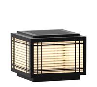 KNBVFHG Farola Retro Europea Lámpara De Pilar LED Solar Con Encendido/apagado Automático Y 4 Modos Lámpara De Cabeza De Poste Impermeable IP54 Con Panel De Vidrio Luminaria De Iluminación Antigua