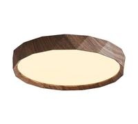 KNBVFHG Plafones De Madera De Nogal Lámpara De Dormitorio LED De Protección Ocular De Estilo Japonés Accesorio De Iluminación para El Hogar Retro WABI-Sabi Atenuación Tricolor (3000K / 4500K / 6000K)