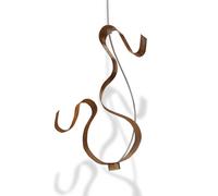 Knikerboker Curve colgante LED 1 luz pan de bronce