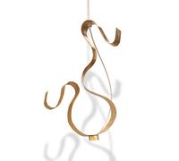 Knikerboker Curve colgante LED, 1 luz, pan de oro