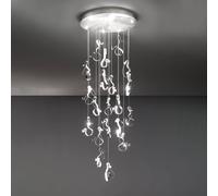 Knikerboker Curve colgante LED, 20 luces, blanco