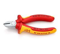 Knipex 70 06 125 - Alicates (Alicates de corte diagonal, Acero cromo vanadio, De plástico, Rojo/naranja, 12,5 cm, 121 g)