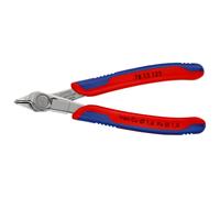 Knipex 78 13 125 - Alicate inox. de corte para electrónica SuperKnips 125 mm con mangos bicomponentes. Filos con muesca y sin bisel.