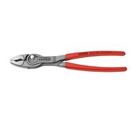 KNIPEX 8201-250 - Alicates para juntas deslizantes, ancho de apertura ajustable, extracción de tornillos, sujeta pernos desgastados, tuercas y más; mango recubierto de plástico, 9,8 pulgadas (250 mm)