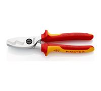 Knipex 95 16 200 - Cortacables doble filo aislado VDE 200 mm con mangos bicomponentes