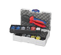 Knipex 97 90 23 Juego de Crimpadoras para Terminales - Azul y Rojo