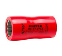 KNIPEX 98 37 9/16 pulgadas 3/8 1.000 V aislado 9/16 pulgadas enchufe hexagonal