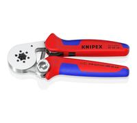 Knipex Alicate autoajustable para crimpar punteras huecas de acceso lateral cromado, con fundas multicomponentes 180 mm 97 55 14