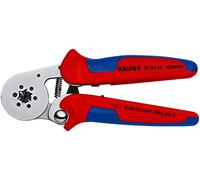 KNIPEX Alicate autoajustable para crimpar punteras huecas de acceso lateral cromado con mangos multicomponente 180 mm, 97 55 14 SB