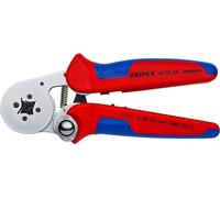 Knipex Alicate autoajustable 97 55 04 para crimpar punteras huecas, 180 mm, mangos multicomponente