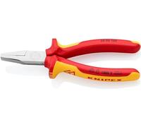 Knipex Alicate de boca plana 20 06 160 – cromado, aislado VDE con fundas multicomponentes, 160 mm