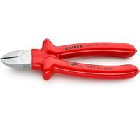 KNIPEX Alicate de corte diagonal cromado aislados por inmersión en plástico reforzado, según norma VDE 180 mm, 70 07 180