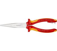 KNIPEX Alicate de montaje (alicate de boca cigüeña) en blister cromado Aislado con fundas multicomponente, homologado por VDE; con, 26 16 200 T BK